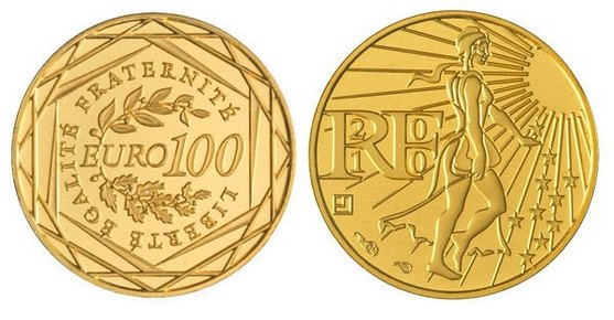100 euros semeuse or